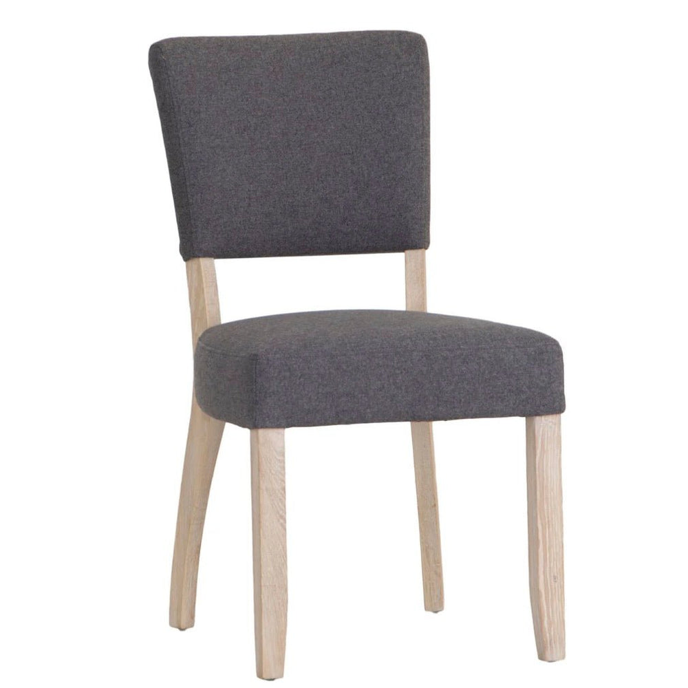 Clanfield White Fabric Dining Chair - Grey2 - Duck Barn Interiors