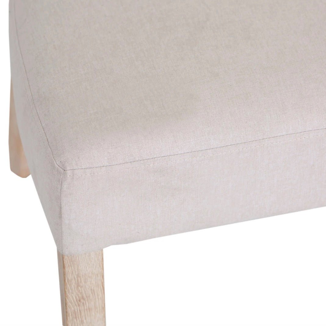 Clanfield White Fabric Dining Chair - Natural5 - Duck Barn Interiors