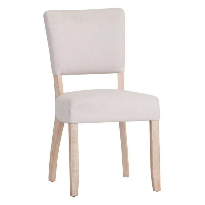 Clanfield White Fabric Dining Chair - Natural2 - Duck Barn Interiors