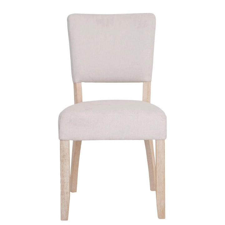 Clanfield White Fabric Dining Chair - Natural3 - Duck Barn Interiors