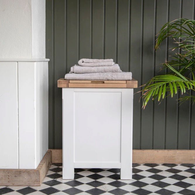 Clanfield White Laundry Box1 - Duck Barn Interiors