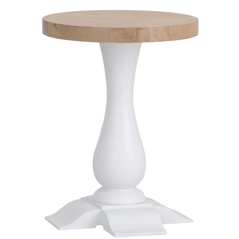 Clanfield White Round Wine Table2 - Duck Barn Interiors