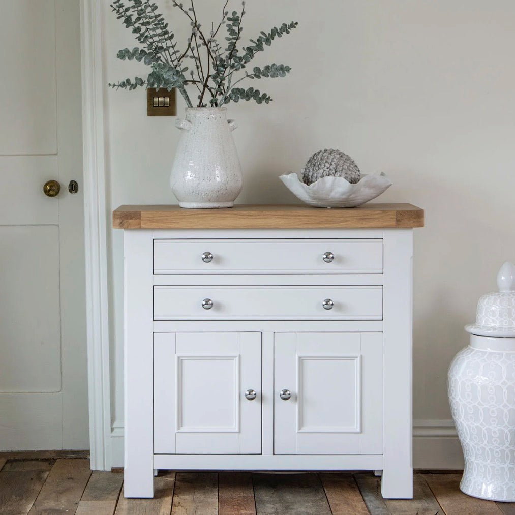 Clanfield White Small Sideboard1 - Duck Barn Interiors