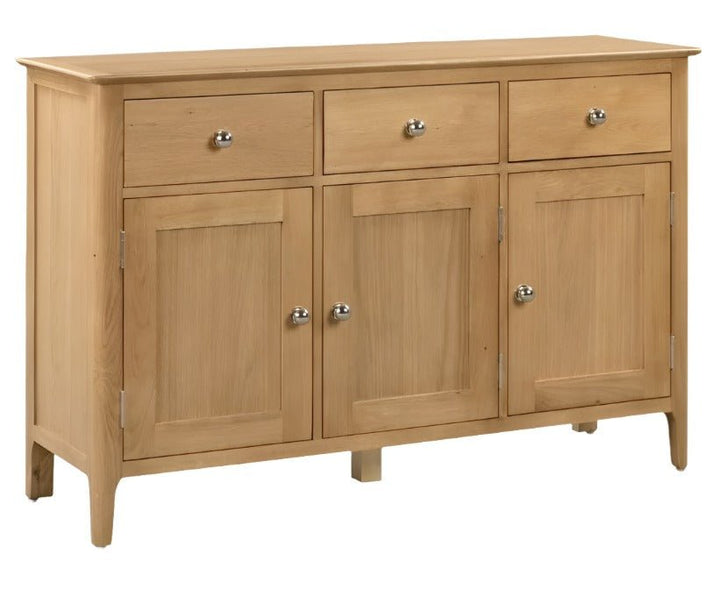 Cotswold Oak 3 Drawer 3 Door Sideboard - Duck Barn Interiors