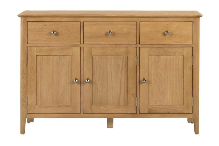 Cotswold Oak 3 Drawer 3 Door Sideboard - Duck Barn Interiors