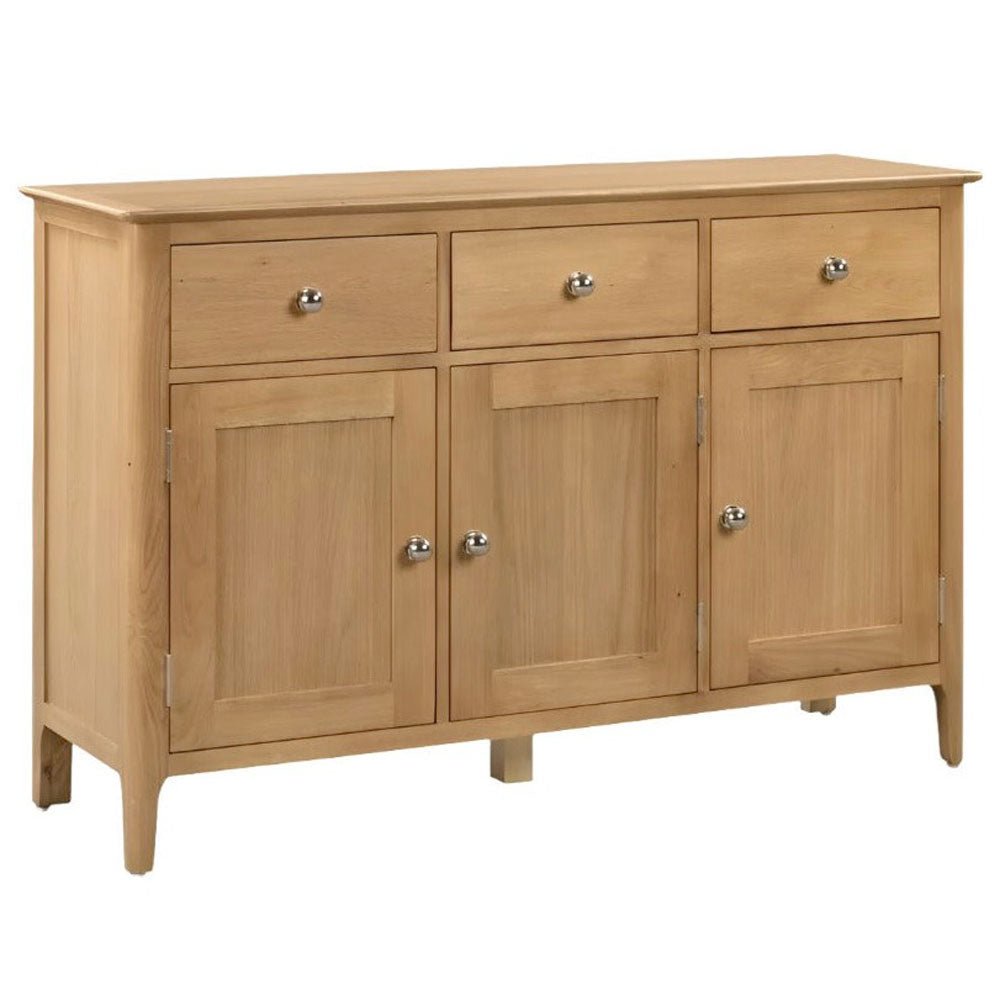 Cotswold Oak 3 Drawer 3 Door Sideboard - Duck Barn Interiors