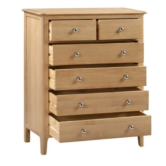 Cotswold Oak 4 + 2 Chest of Drawers - Duck Barn Interiors