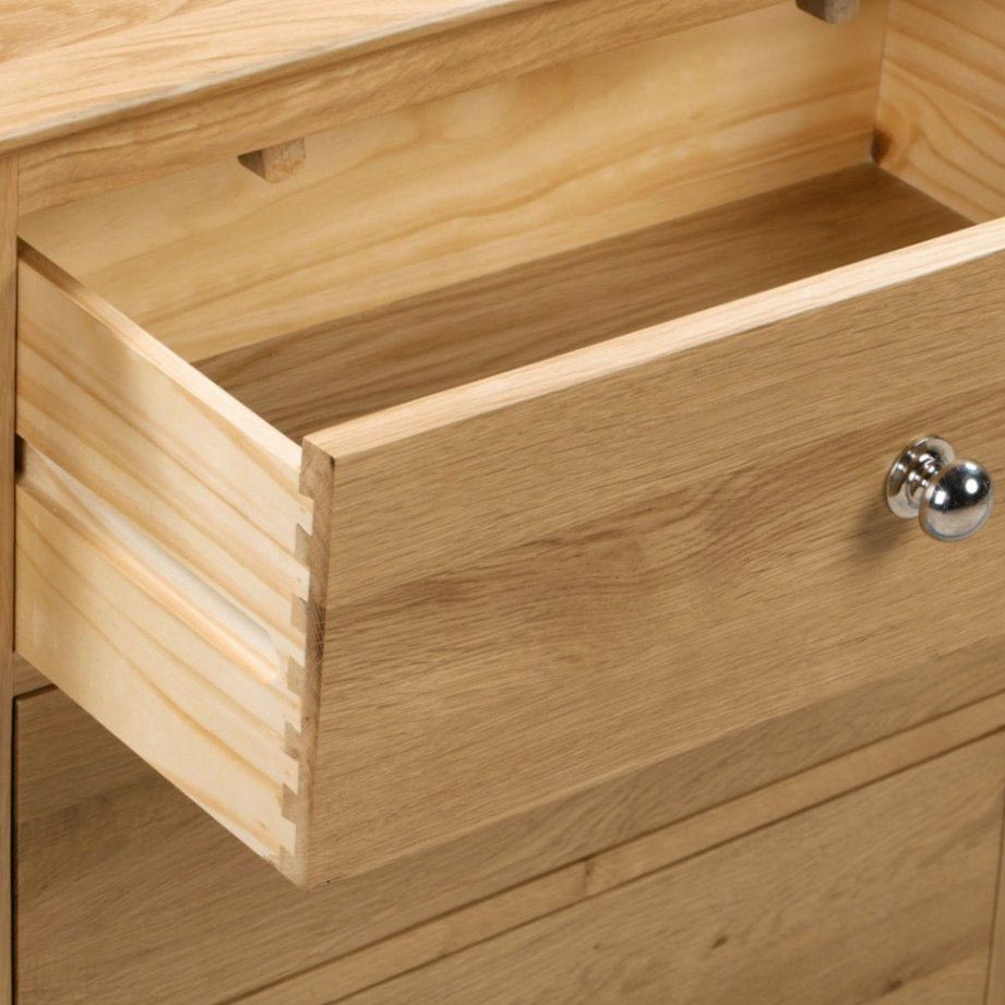 Cotswold Oak 6 Drawer Wide Chest of Drawers - Duck Barn Interiors