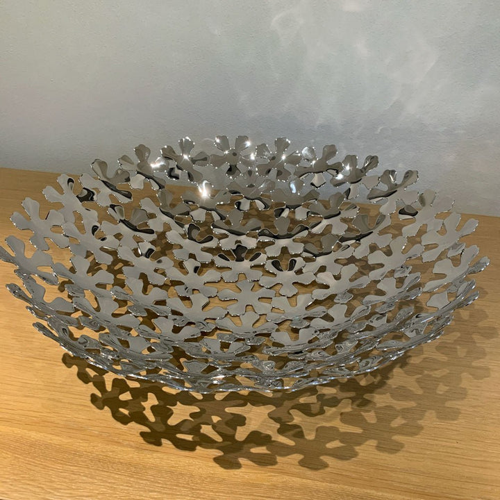 Decorative Stainless Steel Petal Platter - Large - Duck Barn Interiors