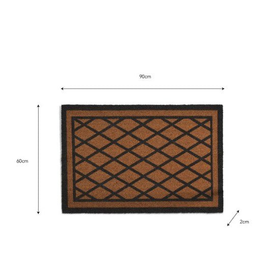 Diamond Pattern Doormat - Natural (2 sizes)4 - Duck Barn Interiors