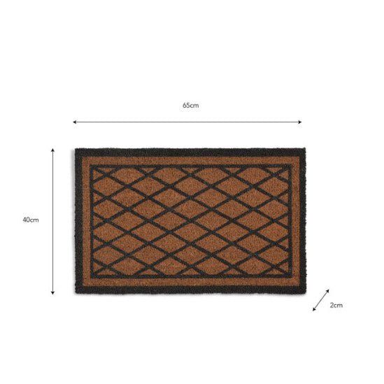 Diamond Pattern Doormat - Natural (2 sizes)3 - Duck Barn Interiors