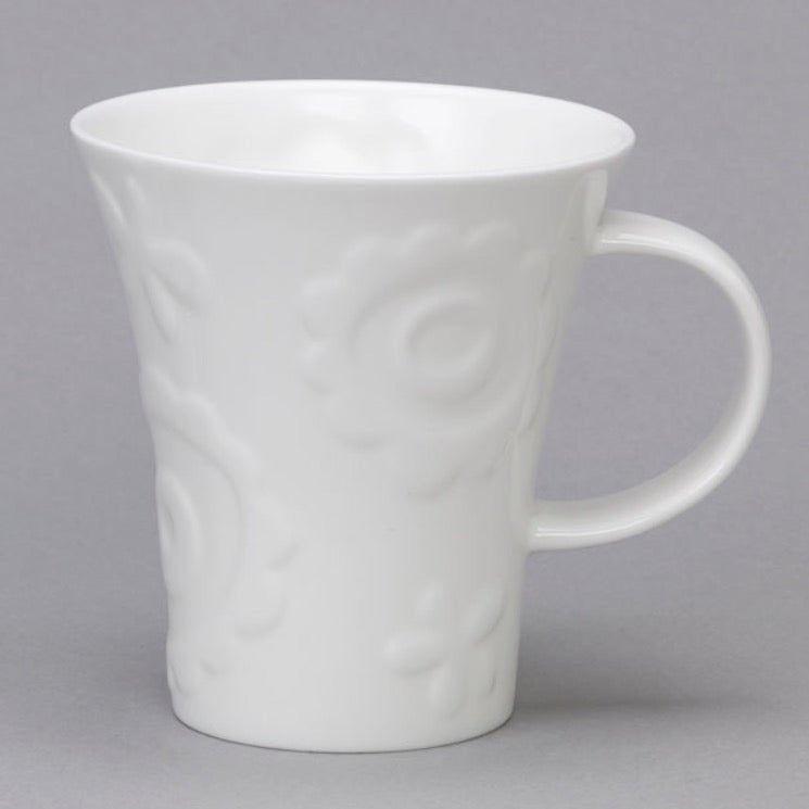 Flute White Bone China Mug - Daisy3 - Duck Barn Interiors