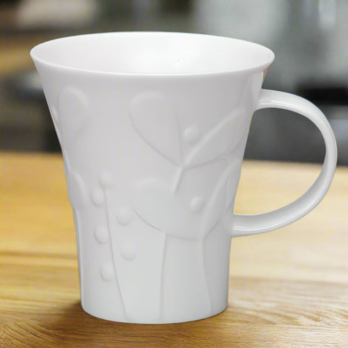 Flute White Bone China Mug - Seedling