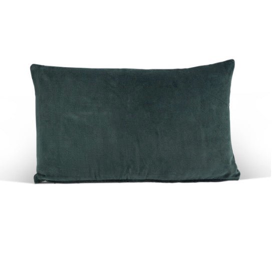 Foxcote Velvet Rectangular Cushion - Forest Green - Duck Barn Interiors