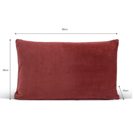 Foxcote Velvet Rectangular Cushion - Rust - Duck Barn Interiors