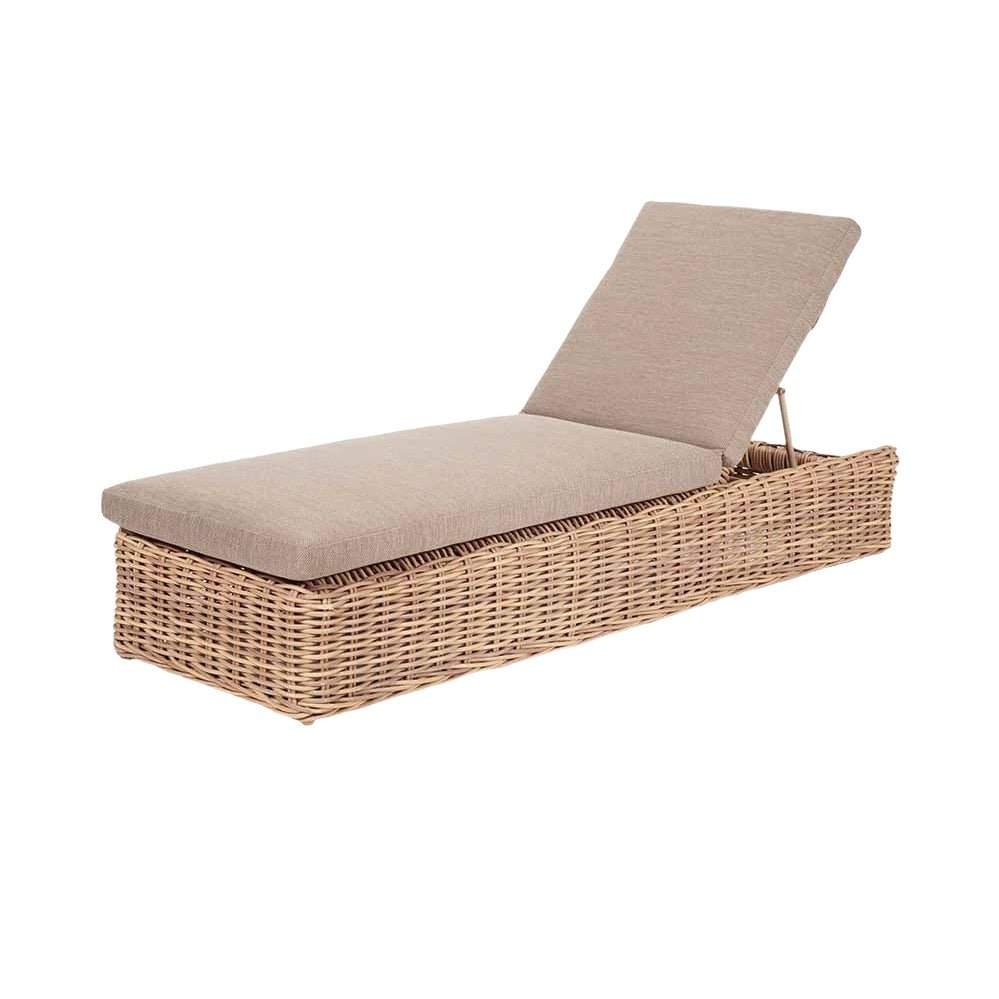 Garda Natural Antique Outdoor Sunlounger - Duck Barn Interiors