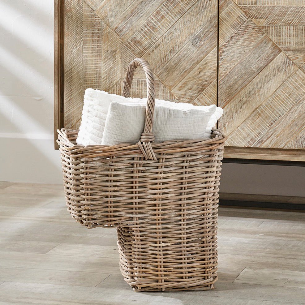 Grey Kubu Stair Storage Basket - Duck Barn Interiors