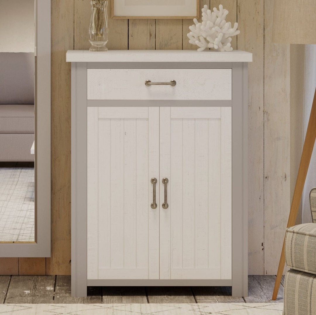 Greystone Shoe Storage Cupboard With Drawer2 - Duck Barn Interiors