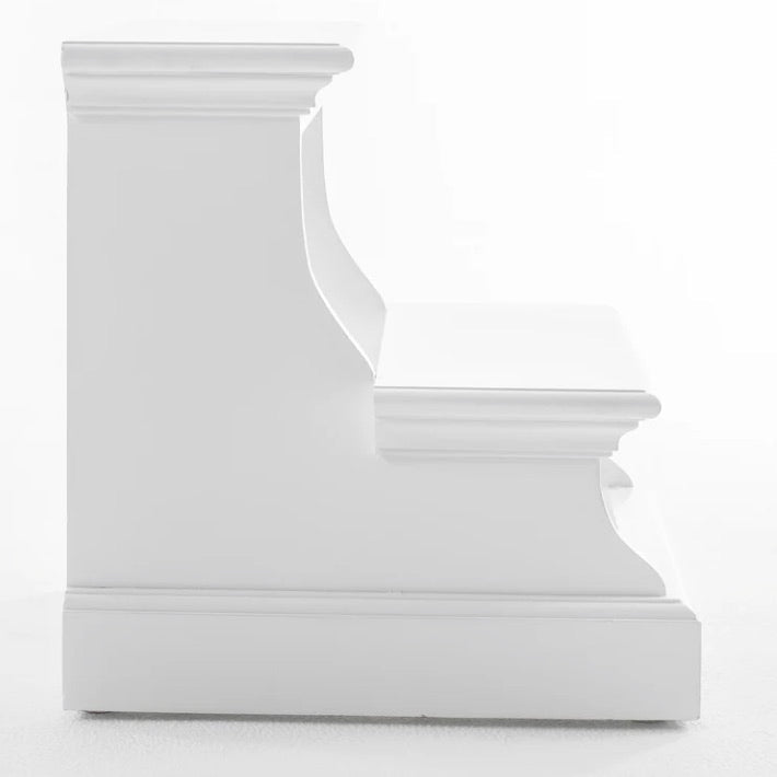 Halifax White Painted Bed Step Stool - Duck Barn Interiors