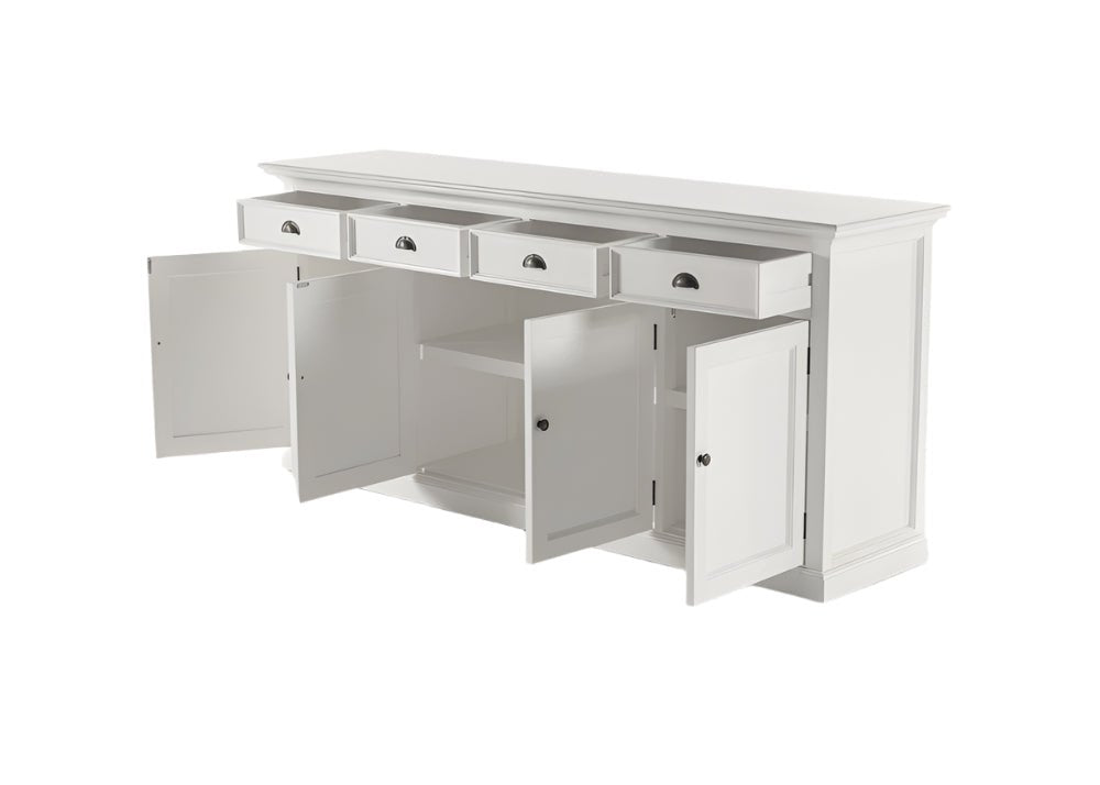 Halifax White Painted Buffet Sideboard - 4 Doors 4 Drawers8 - Duck Barn Interiors