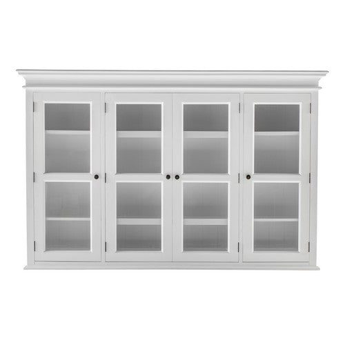 Halifax White Painted Hutch Display Unit with Glass Doors8 - Duck Barn Interiors