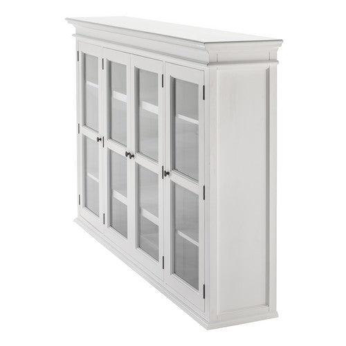 Halifax White Painted Hutch Display Unit with Glass Doors15 - Duck Barn Interiors