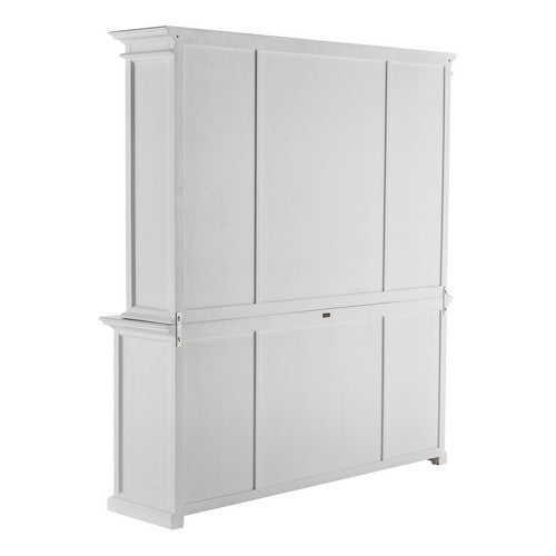 Halifax White Painted Hutch Display Unit with Glass Doors20 - Duck Barn Interiors