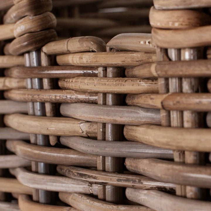 Halifax White Painted Narrow Tallboy Chest of Drawers with Rattan Baskets3 - Duck Barn Interiors