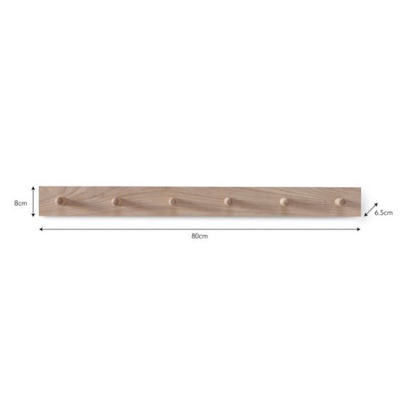 Hambledon Oak Peg Rail (2 Sizes)3 - Duck Barn Interiors