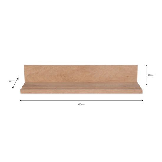 Hambledon Oak Picture Shelf (2 Sizes)5 - Duck Barn Interiors