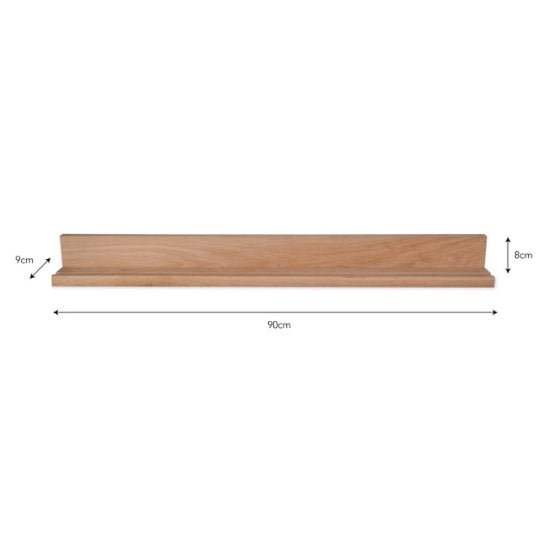 Hambledon Oak Picture Shelf (2 Sizes)4 - Duck Barn Interiors