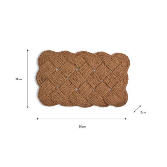 Hempton Lovers Knot Doormat - Natural3 - Duck Barn Interiors