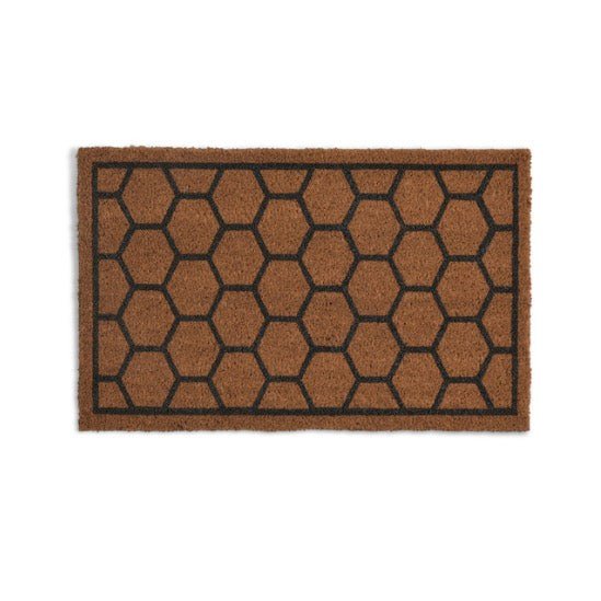 Hexagon Pattern Doormat - Natural (2 sizes)3 - Duck Barn Interiors