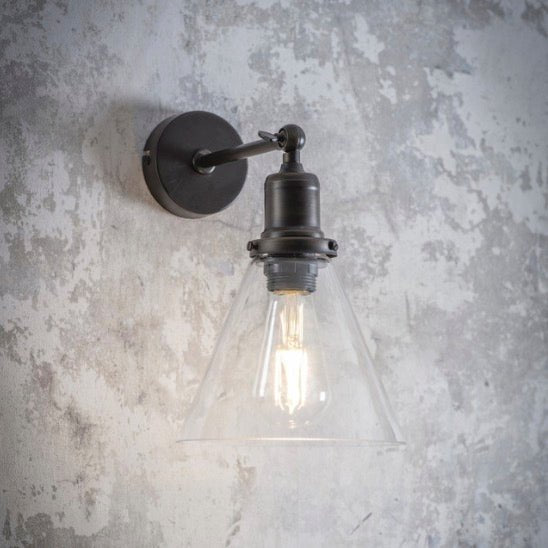 Hoxton Cone Wall Light - Antique Bronze - Duck Barn Interiors