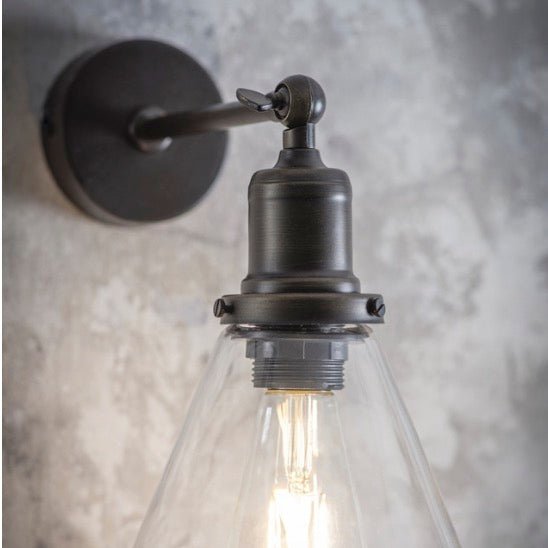 Hoxton Cone Wall Light - Antique Bronze - Duck Barn Interiors