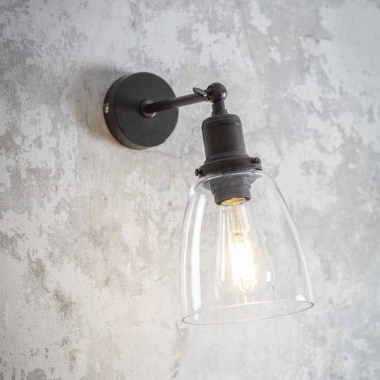 Hoxton Dome Wall Light - Antique Bronze - Duck Barn Interiors