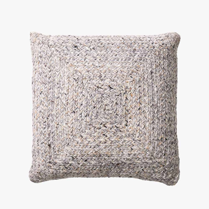 Indoor Outdoor Warm Grey Tweed Design Scatter Cushion - Duck Barn Interiors