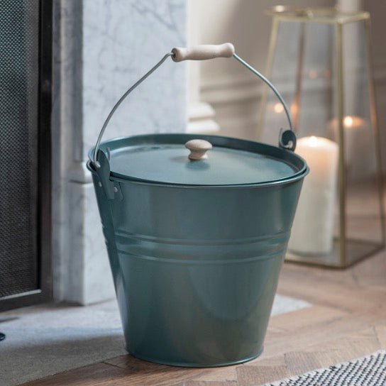 Jutland Fire Bucket - Forest Green1 - Duck Barn Interiors