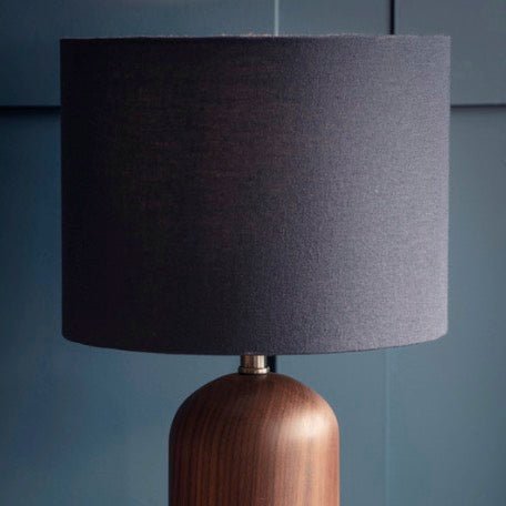 Kingsbury Walnut Table Lamp - Ink Shade - Duck Barn Interiors