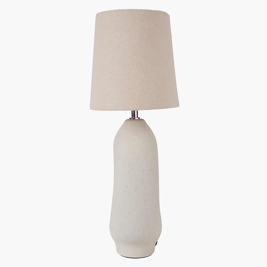 Laila Natural Organic Tall Table Lamp with Shade3 - Duck Barn Interiors