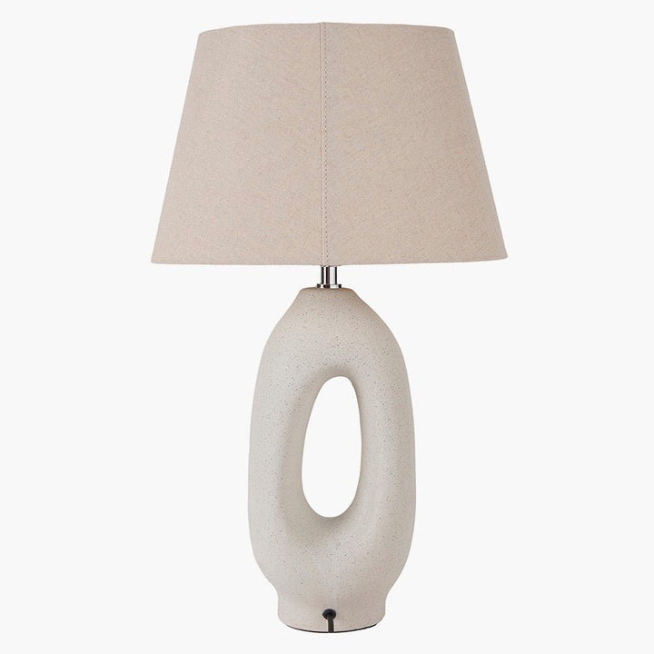 Laila Natural Organic Tall Table Lamp with Shade4 - Duck Barn Interiors