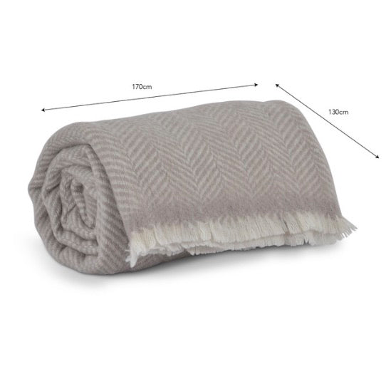 Leigh Herringbone Natural Wool Throw6 - Duck Barn Interiors