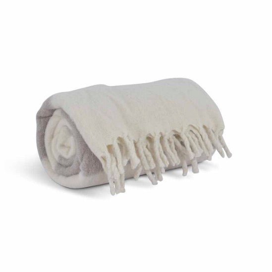 Leigh Wide Stripe Natural Wool Throw4 - Duck Barn Interiors