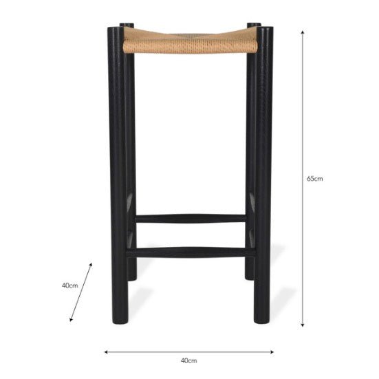 Longworth Bar Stool - Black6 - Duck Barn Interiors