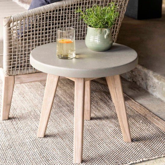 Lynton Round Garden Side Table - Duck Barn Interiors