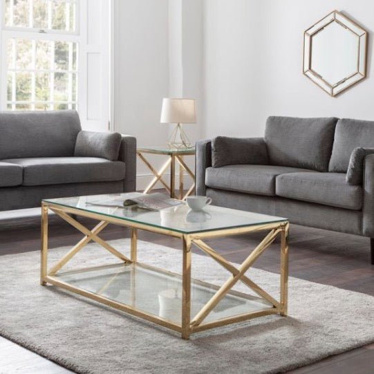 Miami Coffee Table - Gold1 - Duck Barn Interiors