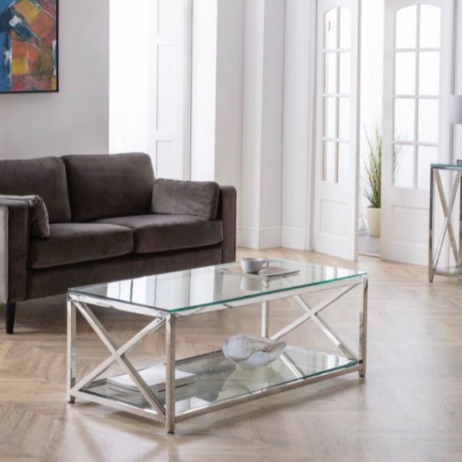 Miami Coffee Table - Silver - Duck Barn Interiors