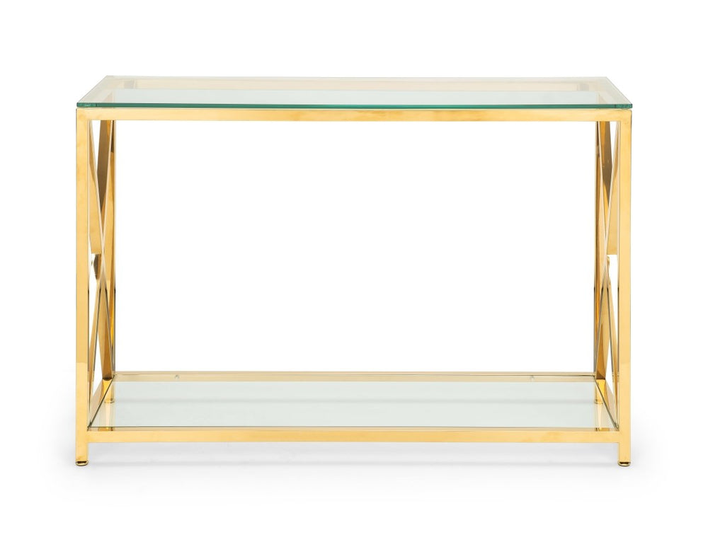 Miami Console Table - Gold2 - Duck Barn Interiors