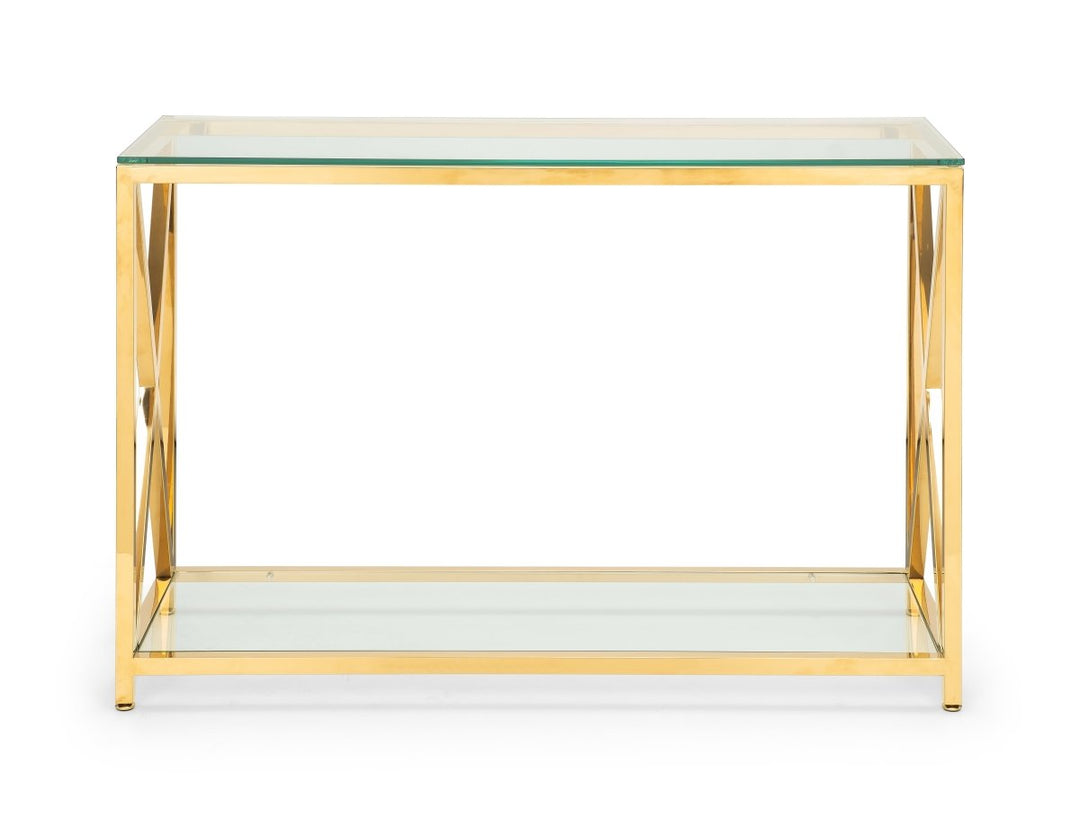 Miami Console Table - Gold2 - Duck Barn Interiors