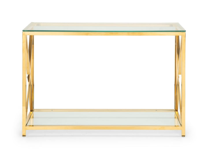 Miami Console Table - Gold2 - Duck Barn Interiors